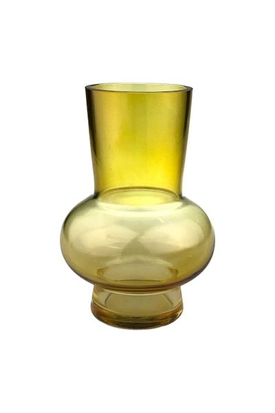 OEM Glass Vase, 11x20 cm, Amber