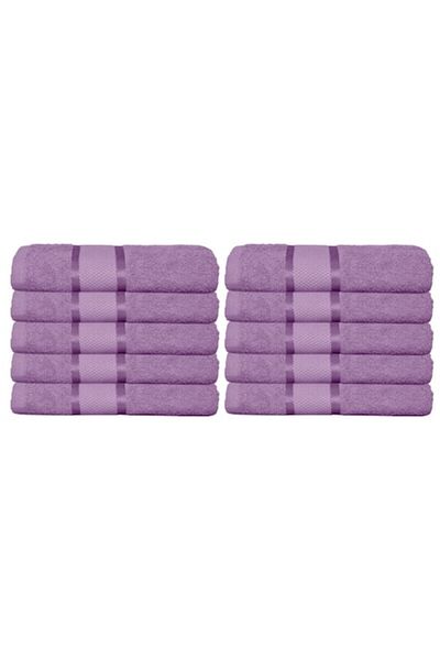 OEM Set 10 bath towels, Cotton, Uni, 400g/m², 70x140cm, Purple