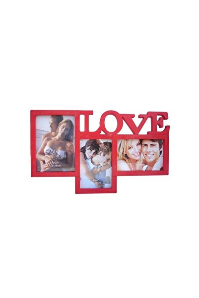 OEM Plastic Frame with 3 Photos and Love Text, 35x25cm
