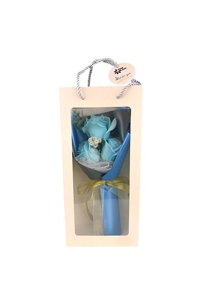 OEM Buchet cu trandafiri de săpun în pungă cadou, M1, 15X32 cm