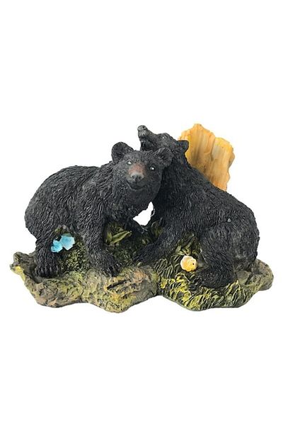 OEM Figurine Statues of Two Bears on a Rock, 16x10 cm