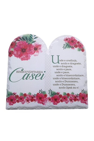 OEM Ceramic decoration in the shape of a stone with 'House Blessing', M2, 20x20 cm