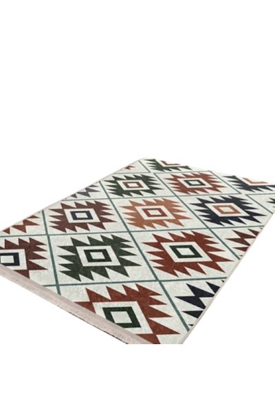 OEM Covor Antiderapant, Polipropilena, Imprimeu Abstract M2, Multicolor, 80X150cm