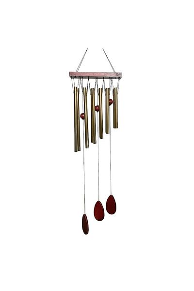 OEM Wind Chimes, Wooden Accessories, 20x83cm, Gold-Brown