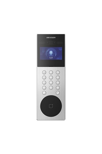 Hikvision Videointerfon TCP/IP, ecran tactil de 4.3", 2x 2MP, recunoaștere facială, card, alarmă - DS-KD9203-ME6