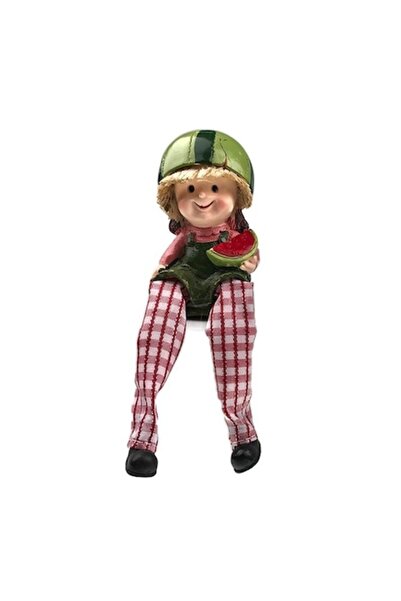 OEM Decoratiune din rasina, Copil, Pepene, 6x17cm, Multicolor