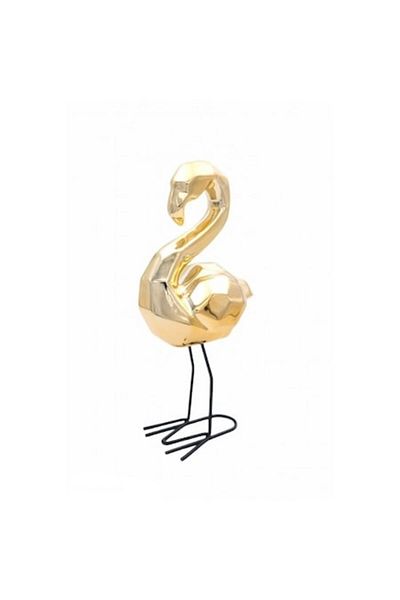 OEM Decor flamingo ceramică/metal 29x14 cm auriu