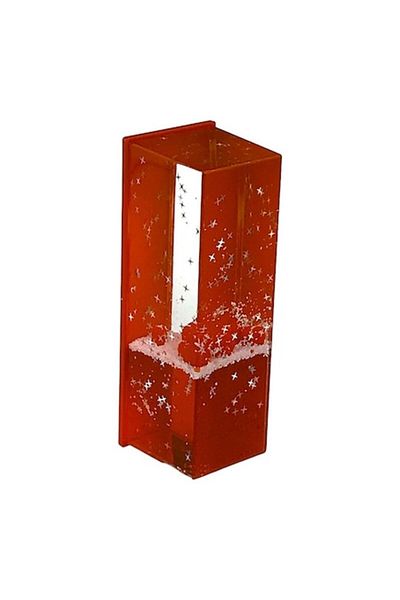 OEM Decoratiune din plastic cu lichid si inimi, 5x15 cm, multicolor