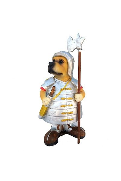 OEM Ceramic Decorative Figurine Shaped as Dog Soldier M1, 7x16 cm