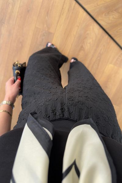 BİRCANÇİL Victor Black Lace Detailed Shorts Lined Trousers
