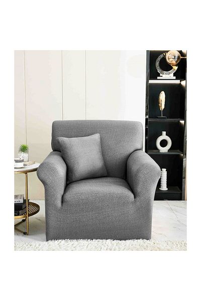 JOJO HOME Elastic Cover for Armchair, Jojo Home, Uni, 90x140cm, Gray