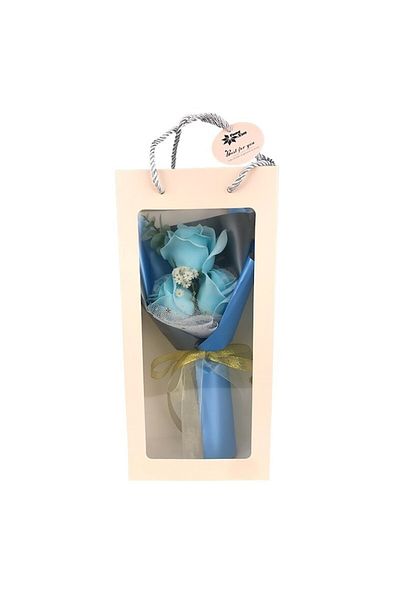 OEM Buchet cu trandafiri de săpun în pungă cadou, M1, 15X32 cm