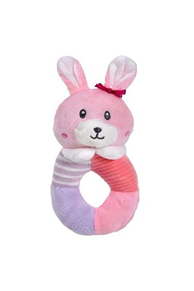 divendi-ro Jucărie iepuraș pentru copii, Cu zornăitoare, Plus, Poliester, 9x6...