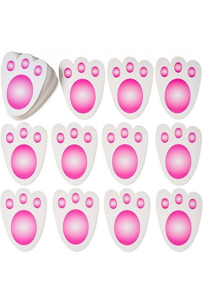 THE TWIDDLERS Set of 60 Easter decorations The Twiddlers, cardboard, white/pink, 8 x 11 cm