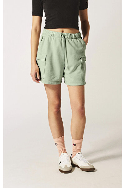 Champion Icons Plush Wash Cargo short Yeşil Kadın Şort-118024-GS129