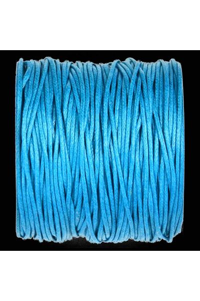 Viva Decor Waxed thread diameter 1 mm, cotton, VIVA DECOR, 25 meters Turquoise blue