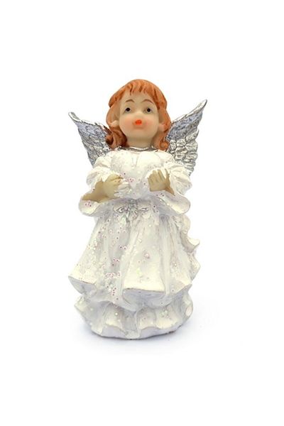 OEM Set 4 îngeri decorativi, rășină, rugători, 10 cm