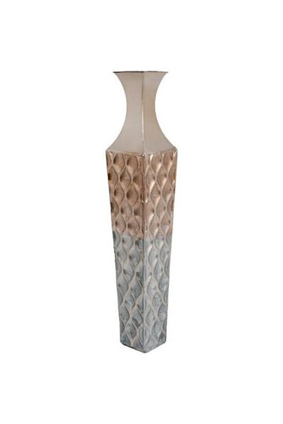 inart Decoratiune Vaza Cream Green din Metal, 14x14x78cm
