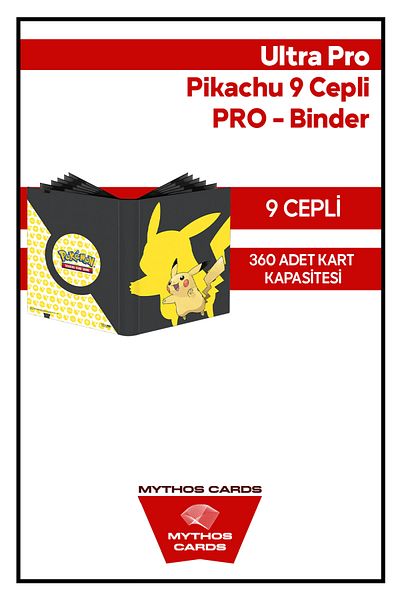 Mythos Cards Ultra Pro - Pi̇kachu 9 Pocket Pro - Binder