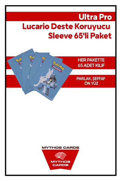 Mythos Cards Ultra Pro -Lucario Deste Protective Sleeve 65 Pack