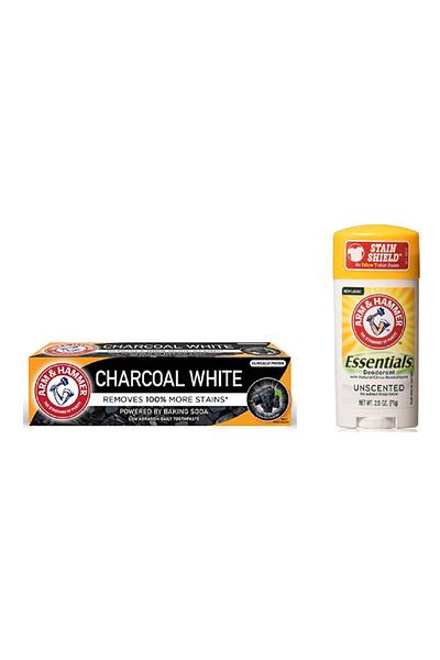Arm&Hammer White Charcoal Whitening Toothpaste 75Ml+Arm&Hammer Essentials Unscented Stick 71 Gr