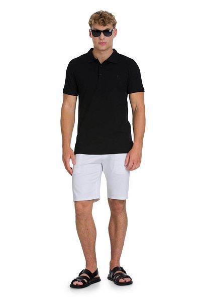 Hatemoğlu Black Regular Fit 100% Cotton Polo Neck T-Shirt