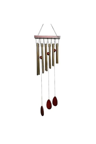 OEM Wind Chimes, Wooden Accessories, 20x83cm, Gold-Brown