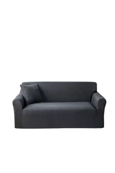 OEM Elastic Sofa Cover, Comfort Uni, Elastane, L-3 Seats, 185x230cm, Dark Gray