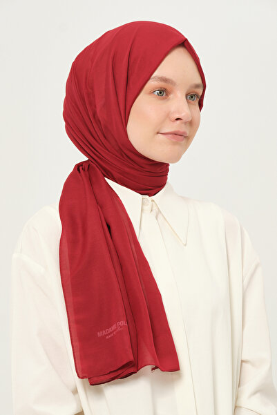 Madame Polo Plain Cheesecloth Shawl Thin Lightweight Summer Shawl Light Burgundy