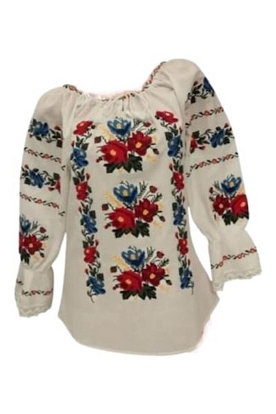 OEM Women's Traditional Romanian Blouse, Cotton, Multicolor, Size S