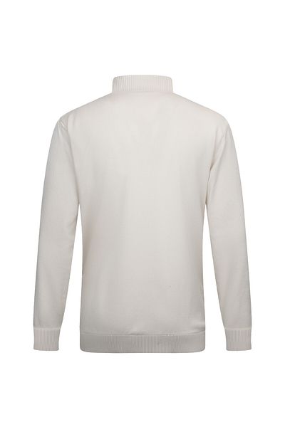 Hatemoğlu Beige Regular Fit Zippered Half Turtleneck Sweater