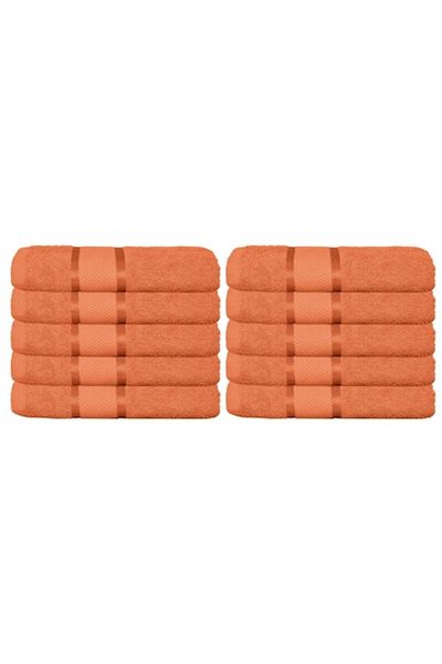 OEM Set 10 Bath Towels, Cotton, Uni, 400g/m², 70x140cm, Orange