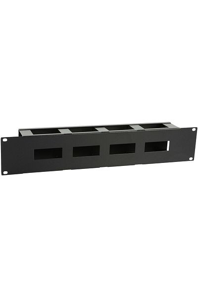 Lanview 2U 19" S Panel Zarządzania Kabli z Pokrywą Czarny, RAO415BL