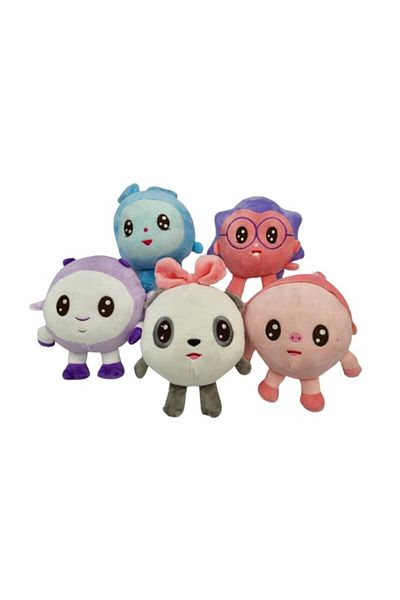 OEM Set 5 jucarii de plus, diverse figurine multicolore, 25cm