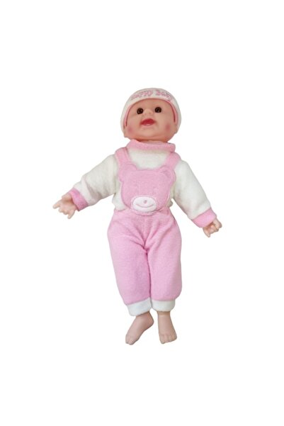 OEM Happy Baby Doll with Hat and Laugh, 38cm, Pink