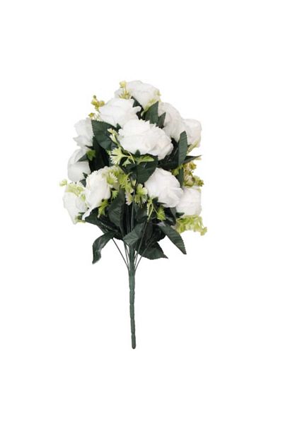 OEM Artificial Flower Bouquet, Textile/PVC 70 cm White