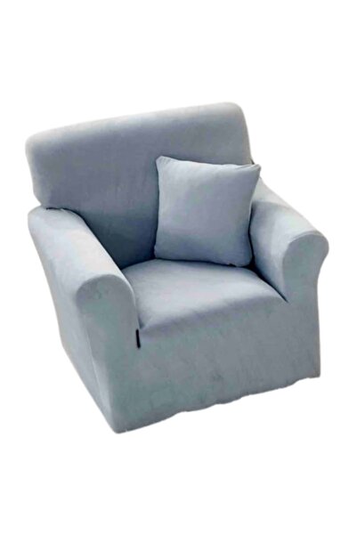 JOJO HOME Husă elastică pentru fotoliu, catifea, Jojo Home S-90x130cm, albastru gheață