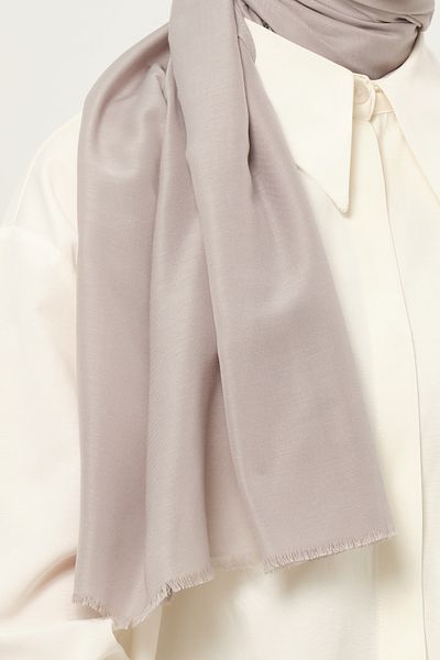 Madame Polo Plain Cheesecloth Thin Lightweight Summer Shawl Shawl Gray