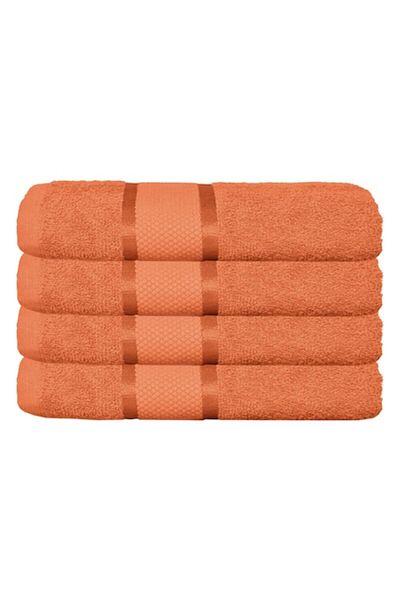 OEM Set 4 hand towels, Cotton, Uni, 400g/m², 30x50cm, Orange