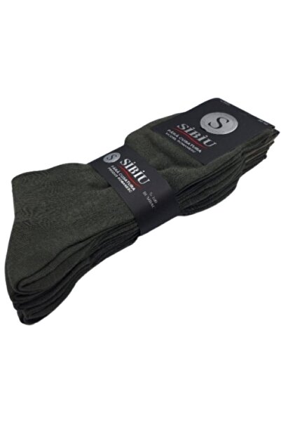 OEM Set 5 bucati sosete bumbac barbatesti, fara cusatura, Sibiu, 39-42, kaki