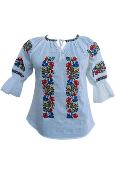 OEM Women's Traditional Romanian Blouse, Cotton, Multicolor, Size 3XL