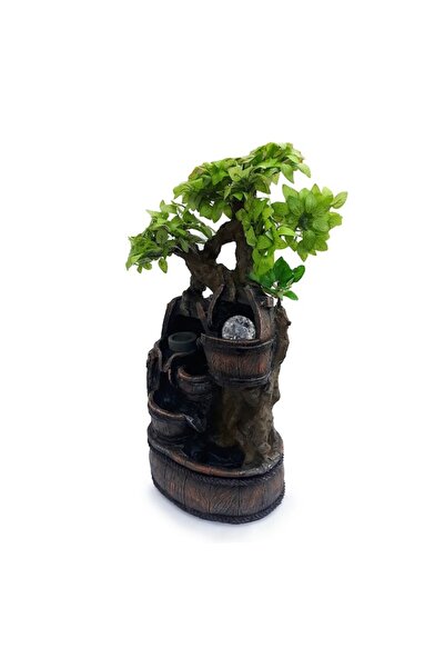 OEM Electric fountain with mill, glass sphere, and artificial plants, 27X55cm