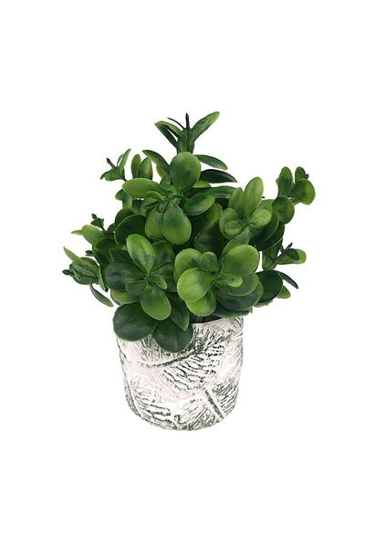 OEM Ceramic Pot with Plastic Flowers, M2, 12X19 cm