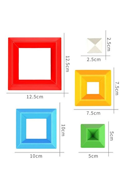 Arabest Children's Variety Pyramid Large Granular Building Blocks Educational Assemblies Stacking Toys