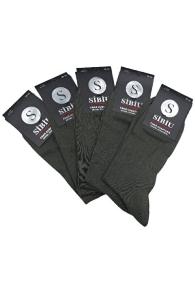 OEM Set 5 bucati sosete bumbac barbatesti, fara cusatura, Sibiu, 39-42, kaki