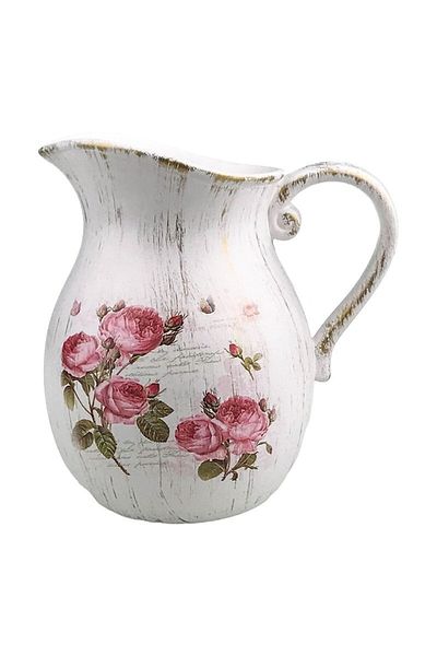 OEM Ceramic Jug-Shaped Vase, 22x23 cm, Multicolor, Roses