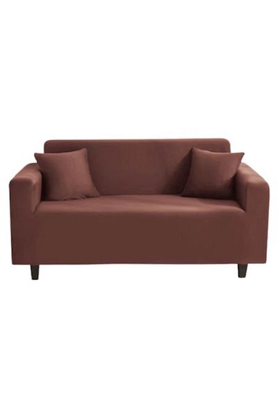 OEM Husă elastică pentru canapea, două locuri, 140x180cm, maro