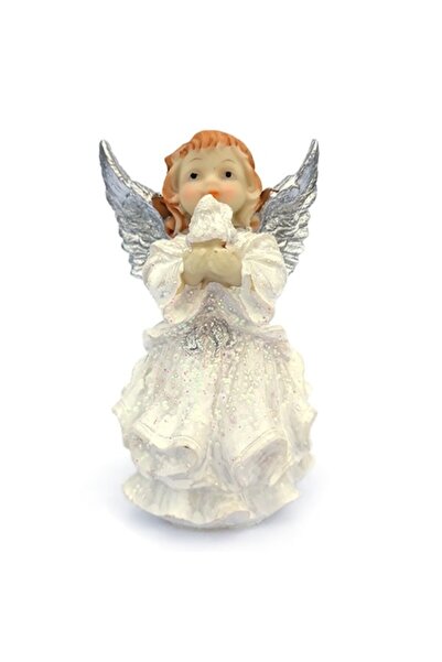 OEM Set 4 îngeri din rășină cu carte de rugăciuni, felinar, 12 cm