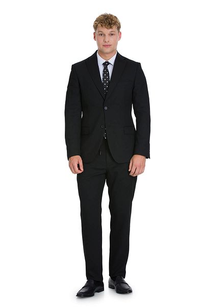 Hatemoğlu Black Slim Fit Mono Collar Classic Suit