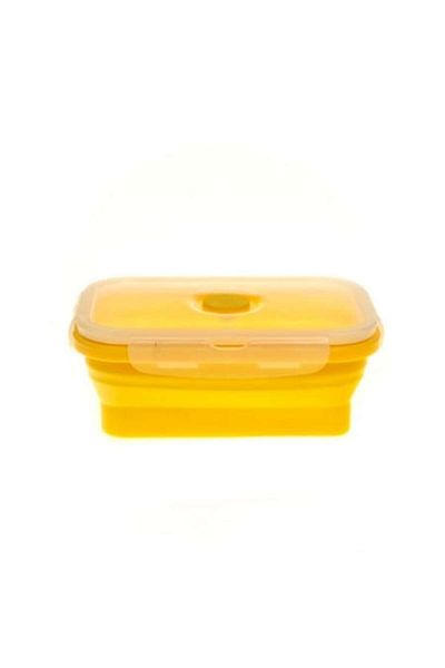 OEM Recipient alimentar din silicon și PVC 500 ml galben 16x10x6 cm